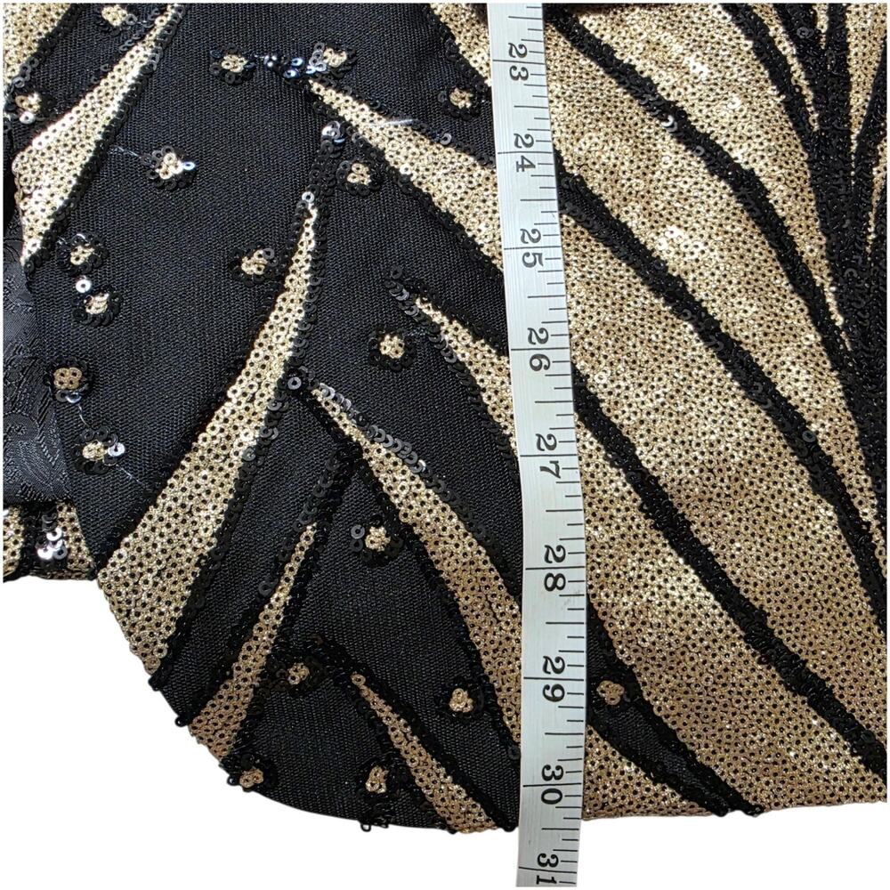 Spirit Halloween Gold Black Sequin Blazer Jacket Men XL NWT Showman Costume - Picture 5 of 9